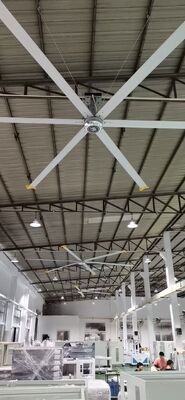 Industrieller großer Deckenlüfter KCoolVent HB-A2500 HVLS für großen Raum, Motor des Getriebe-0.75kW, Aluminiumlegierungsventilatorflügel